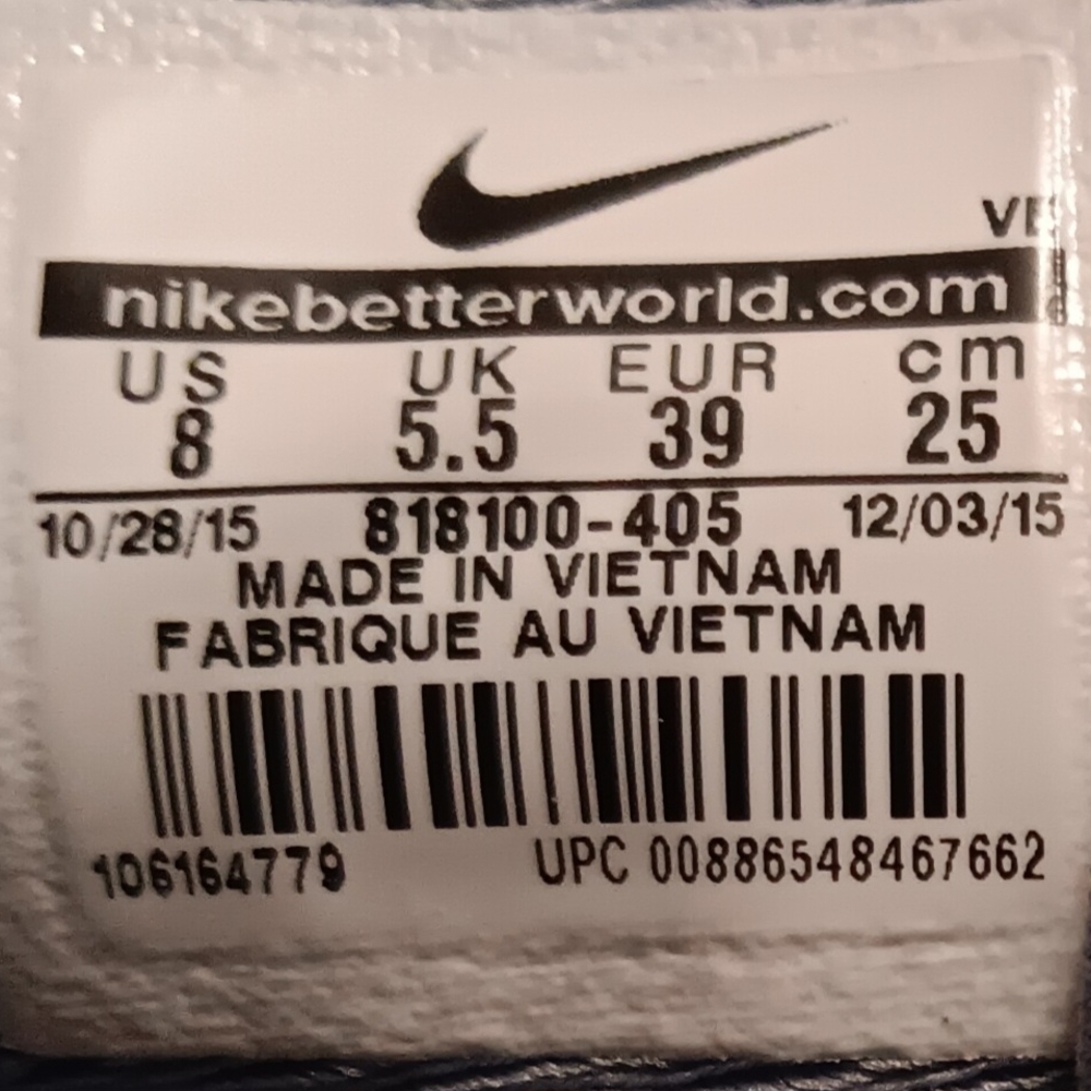 2015 Nike Zoom Vomero 11 Running Shoes (818100-405) Preowned Women's Size 8 - Picture 12 of 12